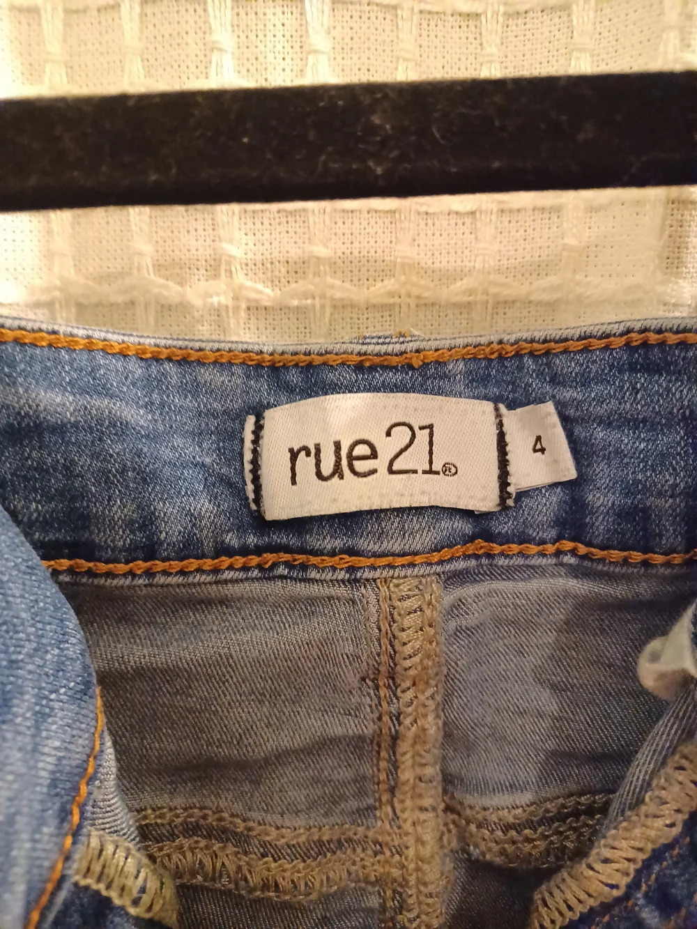Rue21 Light Blue Distressed Button-Front Jean Shorts